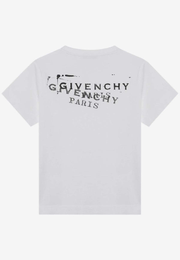 Givenchy Stamped Logo Print T-shirt White BM71NK3YSA/S_GIV-100