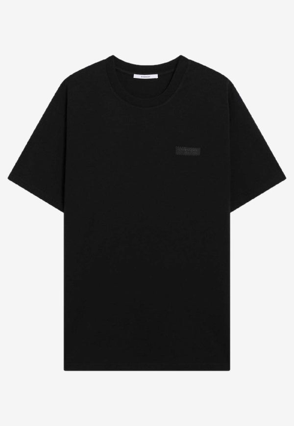 Givenchy Logo Patch Crewneck T-shirt Black BM71NK3YSJ/S_GIV-001