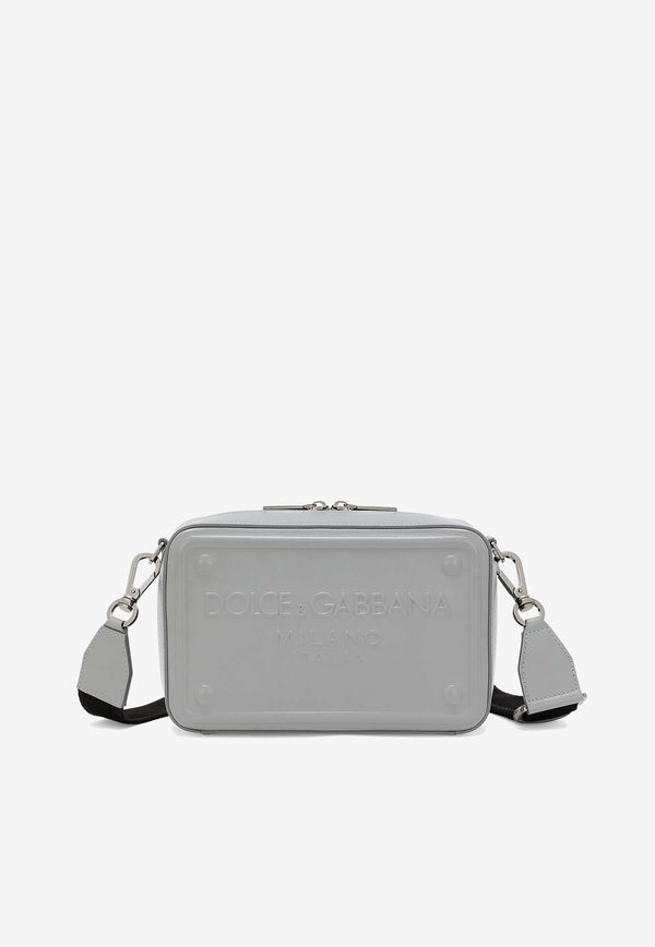 Dolce & Gabbana DG Milano Calf Leather Crossbody Bag Gray BM7329 AG218 80753