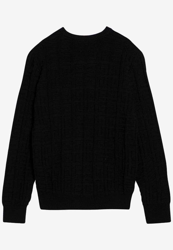 Givenchy 4G Jacquard Knitted Sweater Black BM90RX4YJJ/P_GIV-001