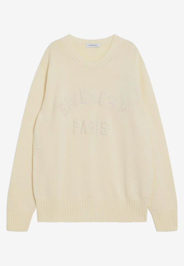Givenchy Embossed Logo Knitted Sweater Ecru BM90W04YNM/R_GIV-150