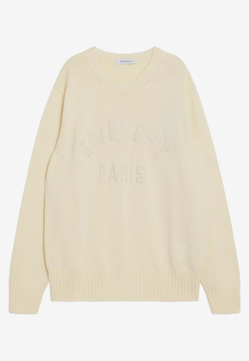 Givenchy Embossed Logo Knitted Sweater Ecru BM90W04YNM/R_GIV-150