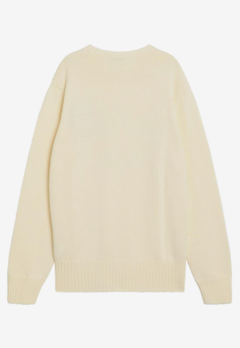 Givenchy Embossed Logo Knitted Sweater Ecru BM90W04YNM/R_GIV-150