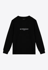 Givenchy Reverse Logo Crewneck Sweatshirt BMJ0HA3Y8N/P_GIV-001 Black