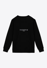 Givenchy Reverse Logo Crewneck Sweatshirt BMJ0HA3Y8N/P_GIV-001 Black