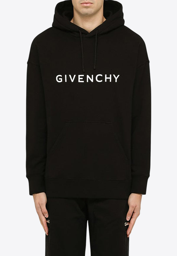 Givenchy Archetype Logo Embroidered Hoodie Black BMJ0HC3YAC/O_GIV-001