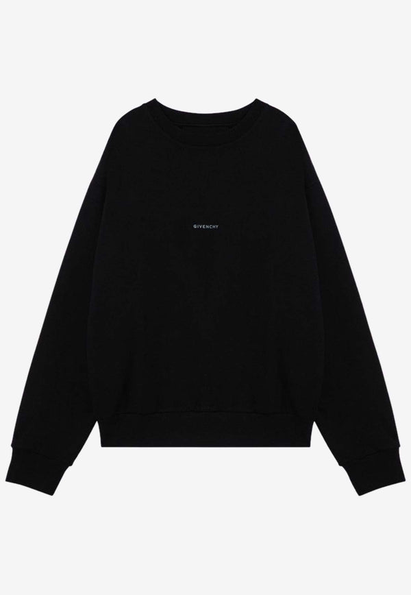 Givenchy Graphic Print Crewneck Sweatshirt Black BMJ0LC3YN0/P_GIV-001