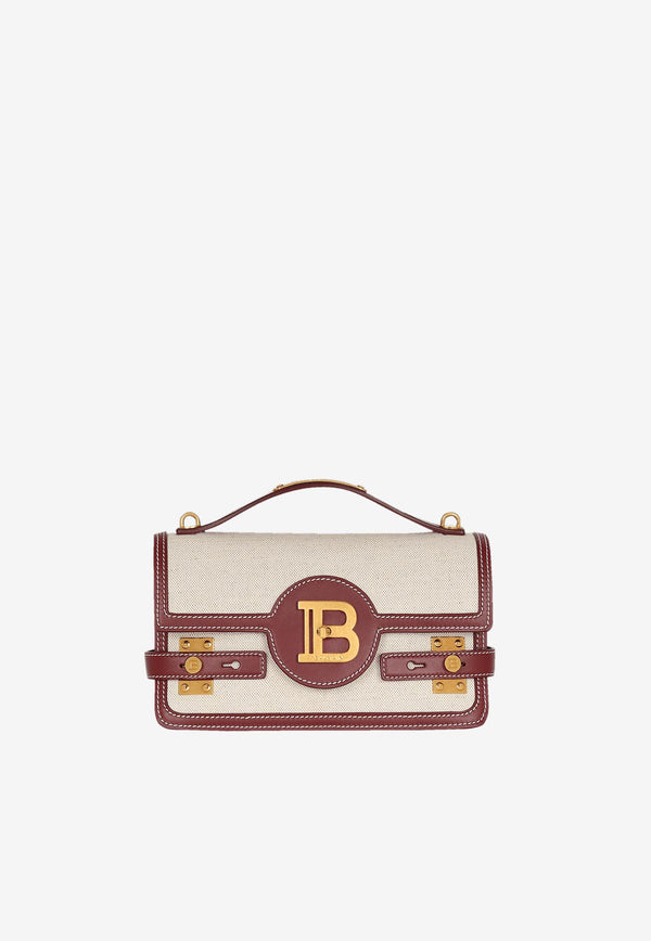 Balmain B-Buzz 24 Canvas and Leather Top Handle Bag Natural BN1DA829TCFENATURAL