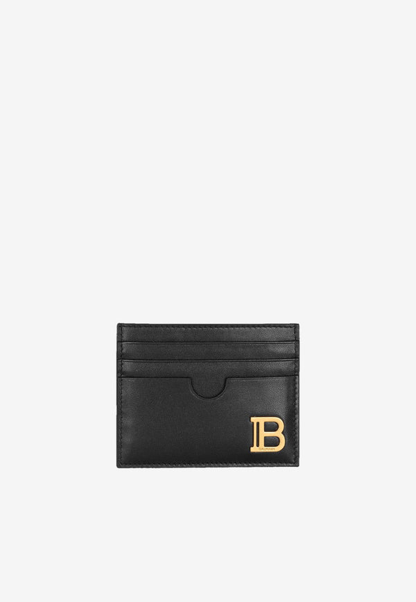 Balmain B-Buzz Cardholder in Calf Leather Black BN1MA195LBSTBLACK