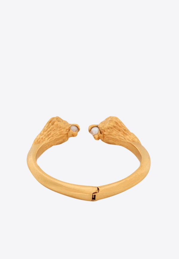 Balmain Lion Pearl Detail Bracelet BN1XH190MBAEGOLD