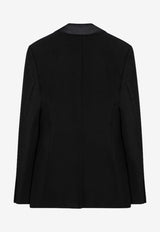 Max Mara Pianoforte Boemia Single-Breasted Tuxedo Blazer Black BOEMIAVI/P_MAXMP-002