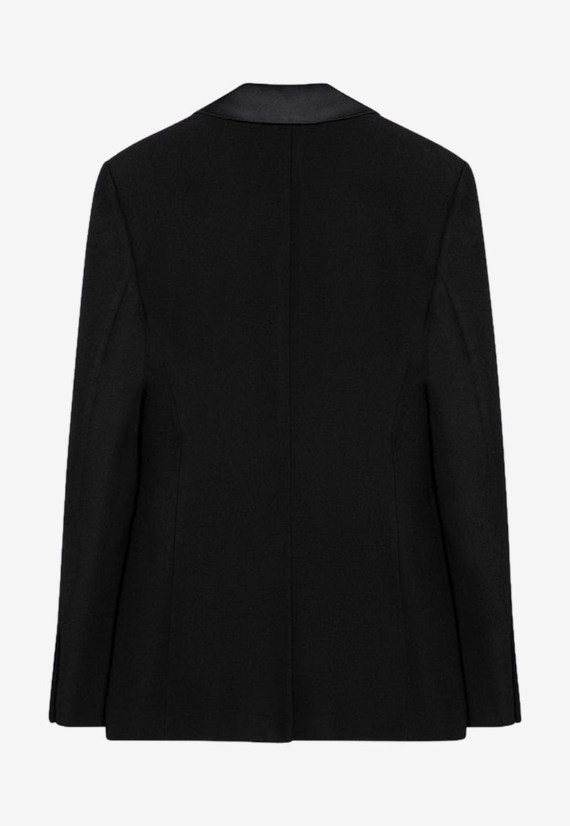 Max Mara Pianoforte Boemia Single-Breasted Tuxedo Blazer Black BOEMIAVI/P_MAXMP-002