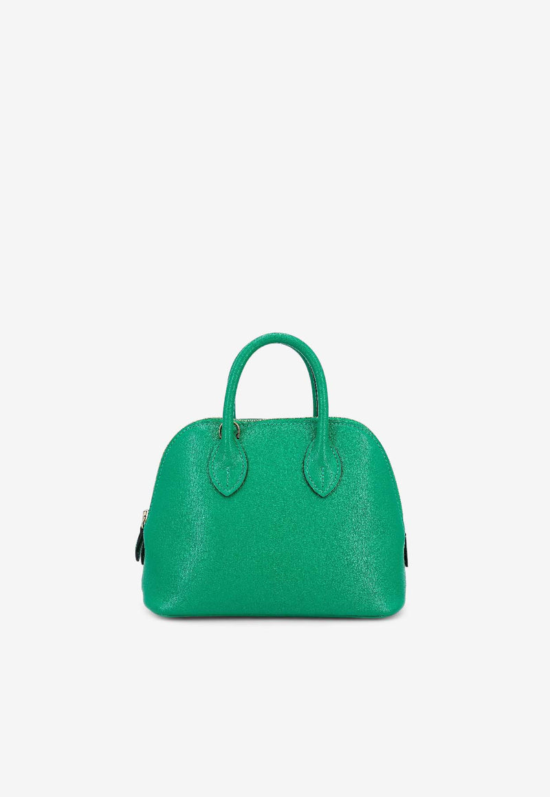 Mini Bolide 1923 in Menthe Chevre Leather with Gold Hardware