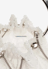 Jimmy Choo Bon Bon Sequined Top Handle Bag Ivory BON BON DRR IVORY/SILVER