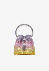 Jimmy Choo Bon Bon Crystal-Embellished Top Handle Bag BON BON XDR SUNSET MIX