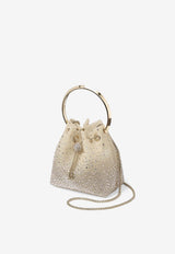 Jimmy Choo Bon Bon Dégradé Crystal Mesh Bucket Bag Gold BON BON ZKE SOFT LIGHT GOLD/LIGHT GOLD