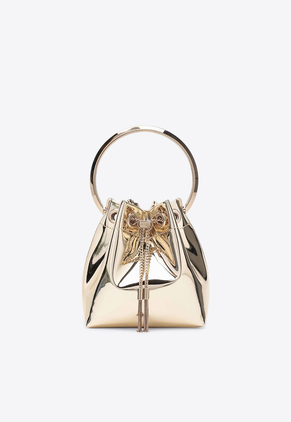 Jimmy Choo Bon Bon Metallic Bucket Bag Gold BONBONXVK/P_JIMCH-GO