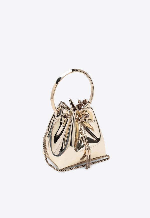 Jimmy Choo Bon Bon Metallic Bucket Bag Gold BONBONXVK/P_JIMCH-GO