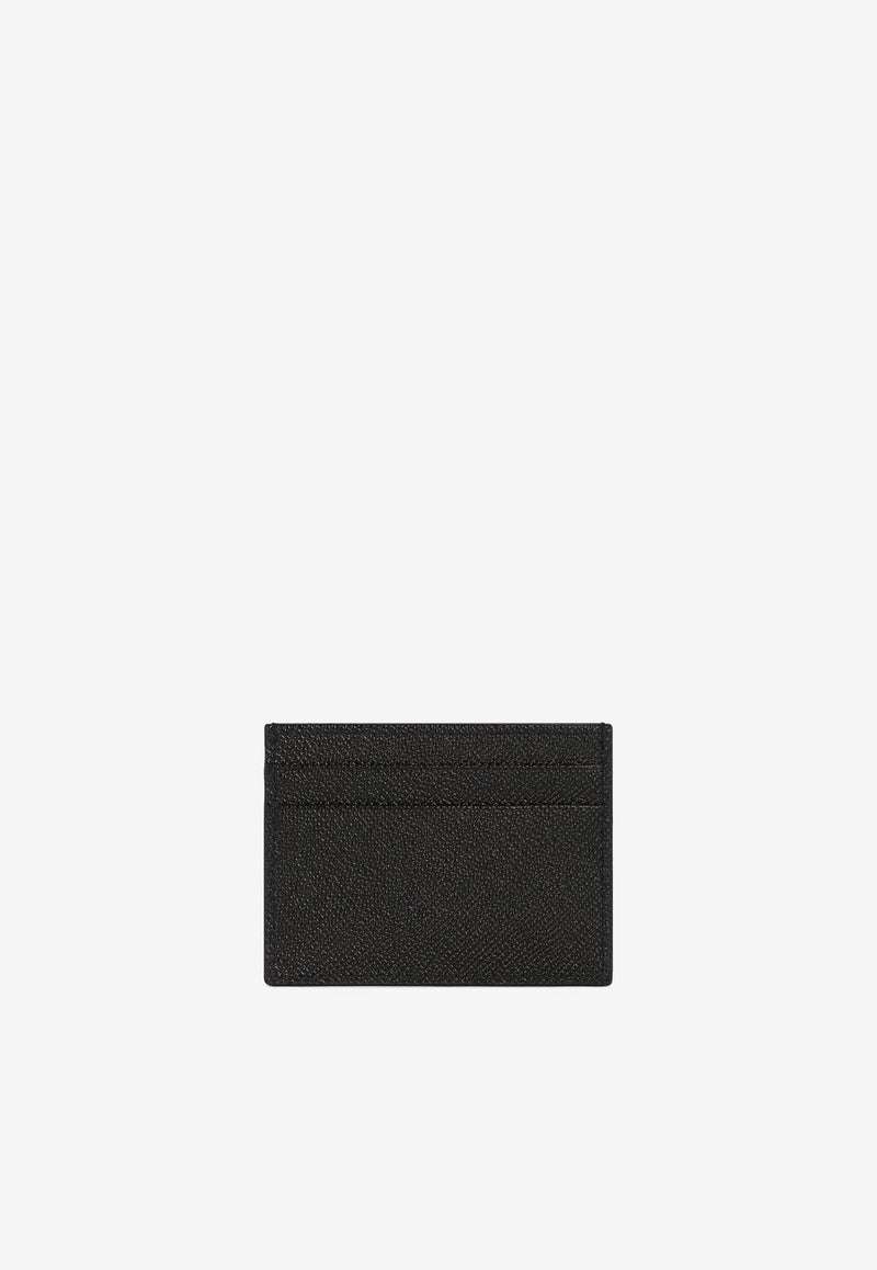 Dolce & Gabbana Logo Plate Leather Cardholder Black BP0330 AG219 80999