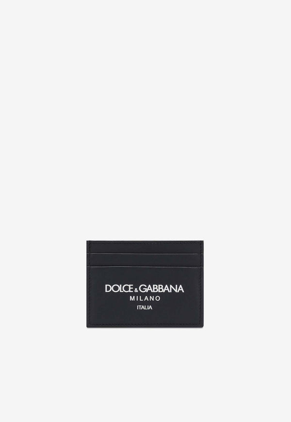 Dolce & Gabbana DG Milano Print Leather Cardholder Navy BP0330 AN244 HBII7