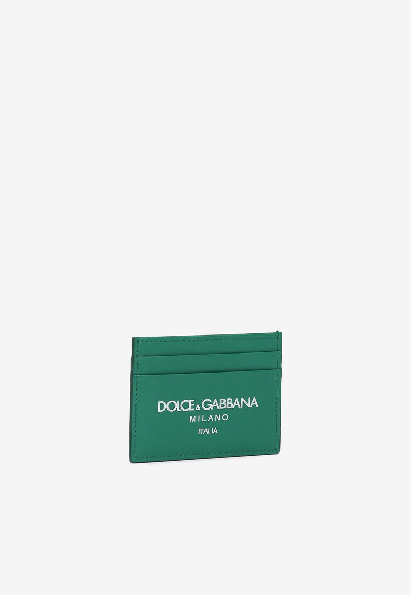 Dolce & Gabbana Logo Calfskin Cardholder Green BP0330 AN244 HVII7