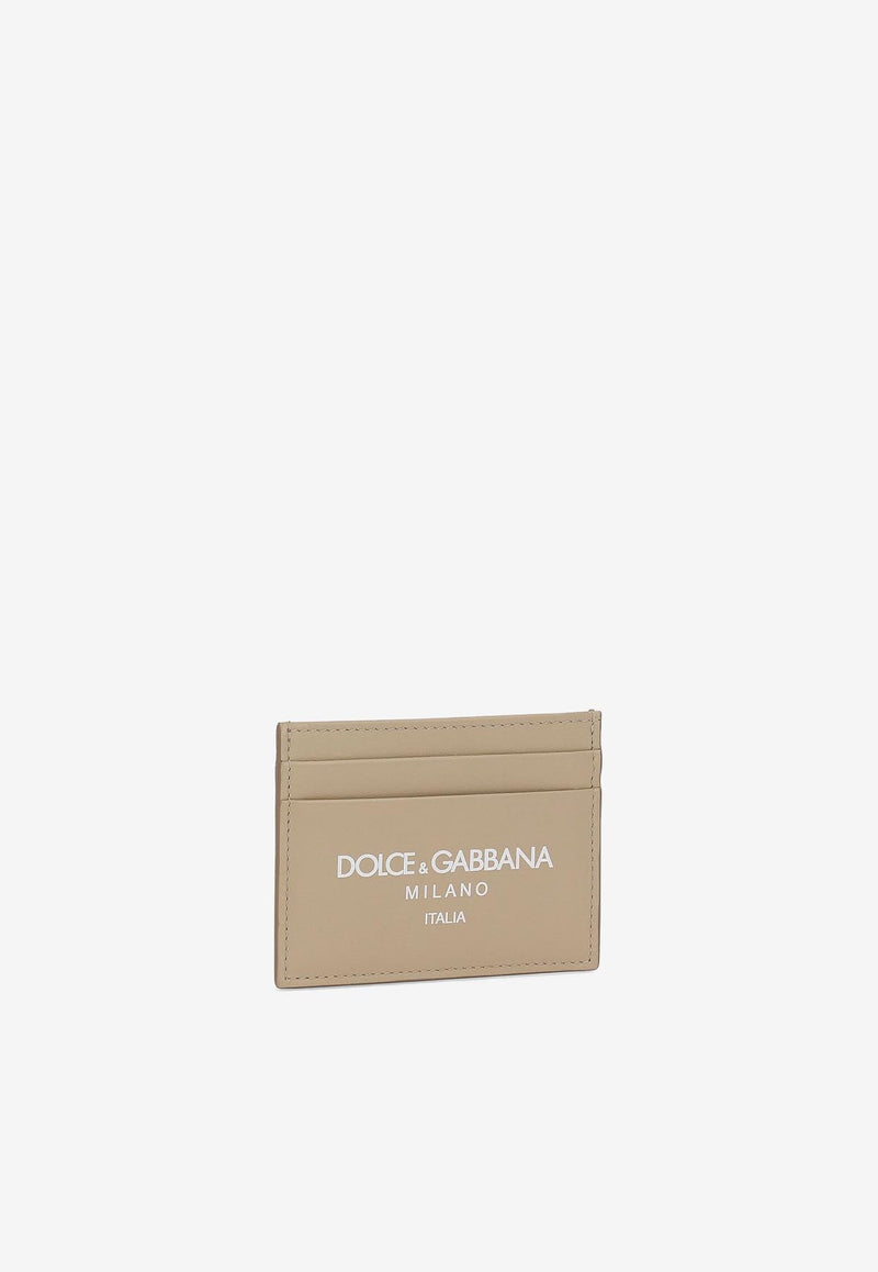 Dolce & Gabbana Logo Calfskin Cardholder Beige BP0330 AN244 HYII7