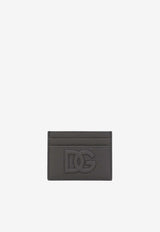 Dolce & Gabbana DG Logo Deerskin Print Leather Cardholder Gray BP0330 AT489 80748
