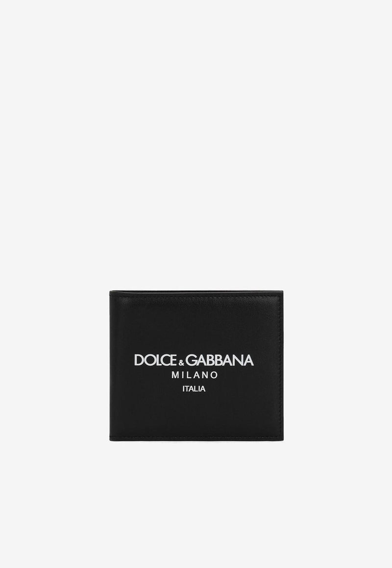 Dolce & Gabbana Milano Logo Bi-Fold Wallet Black BP1321 AN244 HNII7