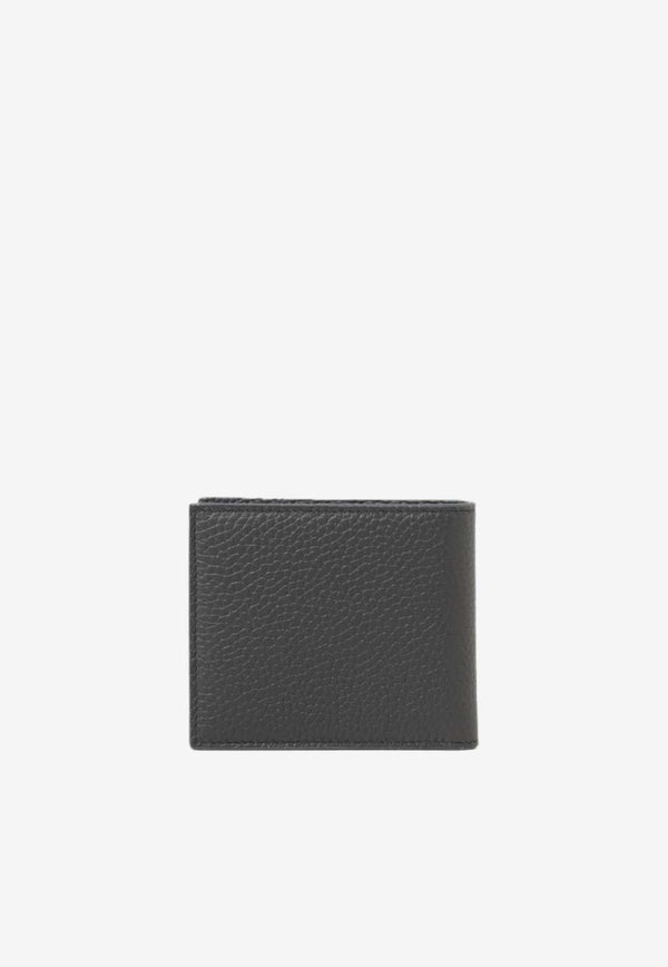 Dolce & Gabbana DG Logo Grained Leather Bi-Fold Wallet Gray BP1321 AT489 80748