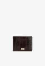 Leather Wallet with Logo-Plate