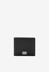 Dolce & Gabbana Logo Plaque Dauphine Leather Wallet Black BP1321AG219/S_DOLCE-80999