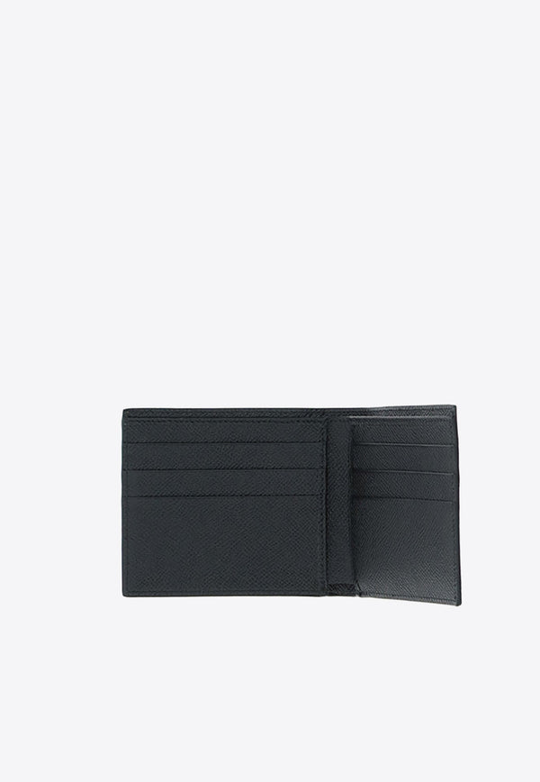 Dolce & Gabbana Logo Plate Leather Bi-Fold Wallet Black BP1321_AG219_80999