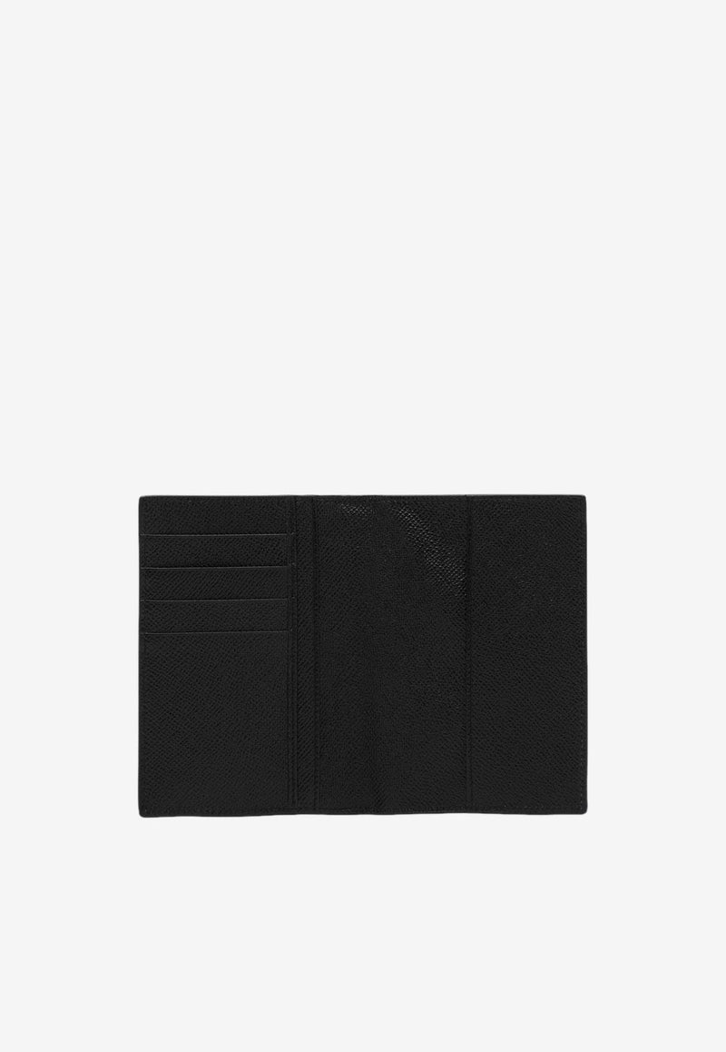 Dolce & Gabbana Logo Plaque Leather Passport Holder Black BP2215AG219/Q_DOLCE-80999