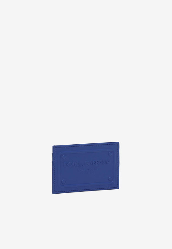 Dolce & Gabbana Logo-Embossed Leather Cardholder Blue BP3239 AG218 80623