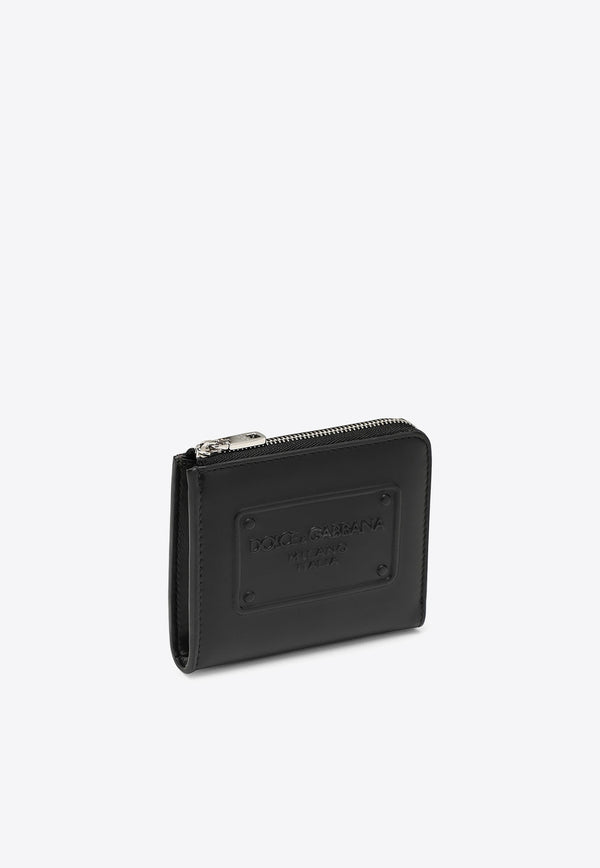 Dolce & Gabbana Logo-Embossed Leather Zipped Cardholder BP3273AG218/O_DOLCE-80999