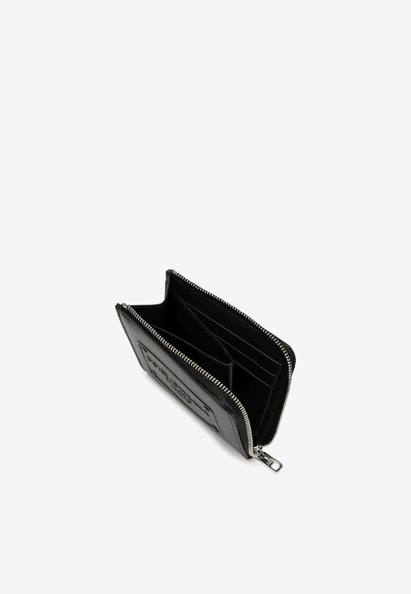 Dolce & Gabbana Logo-Embossed Leather Zipped Cardholder BP3273AG218/O_DOLCE-80999