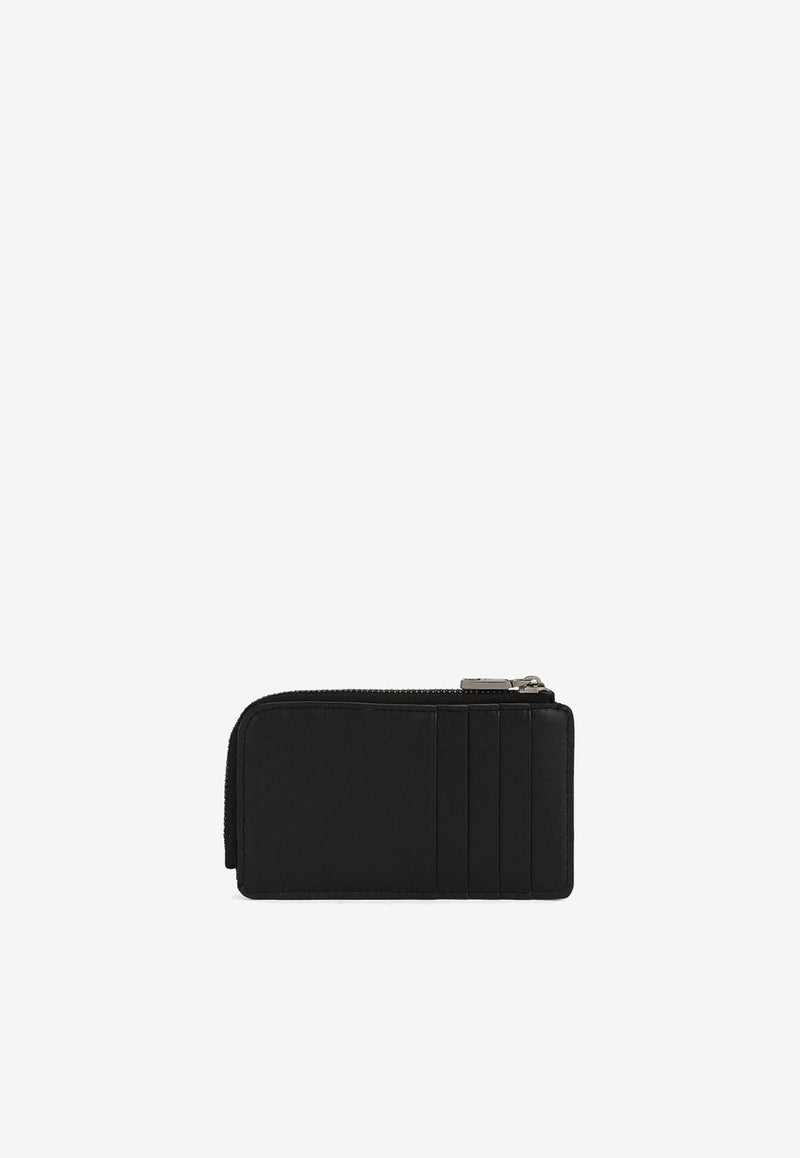Dolce & Gabbana Logo Jacquard Zipped Cardholder Black BP3274 AJ705 8B969