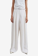 The Frankie Shop Piper Pleated Pants BPAPIP000WHITE