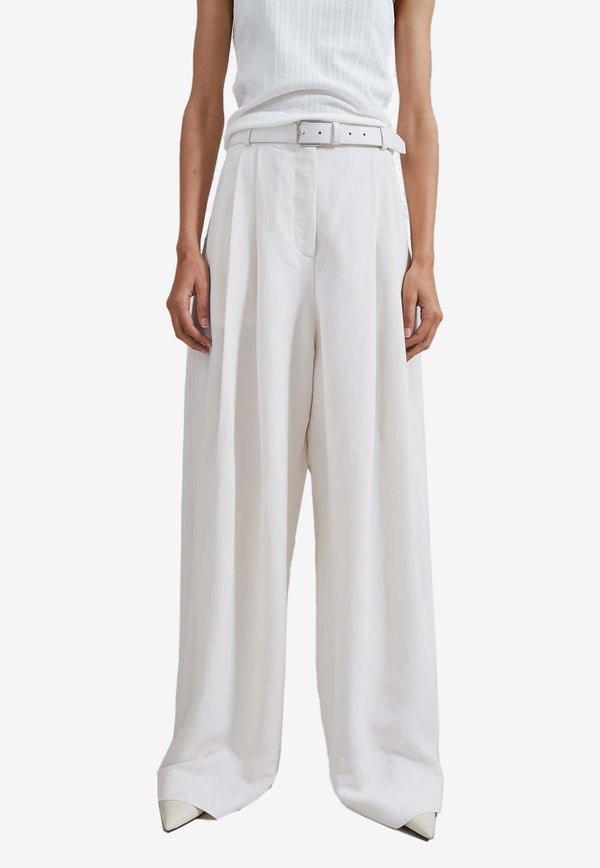 The Frankie Shop Piper Pleated Pants BPAPIP000WHITE