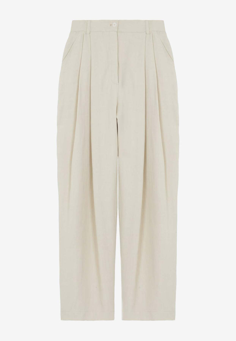 The Frankie Shop Piper Pleated Pants BPAPIP206BEIGE