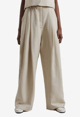 The Frankie Shop Piper Pleated Pants BPAPIP206BEIGE