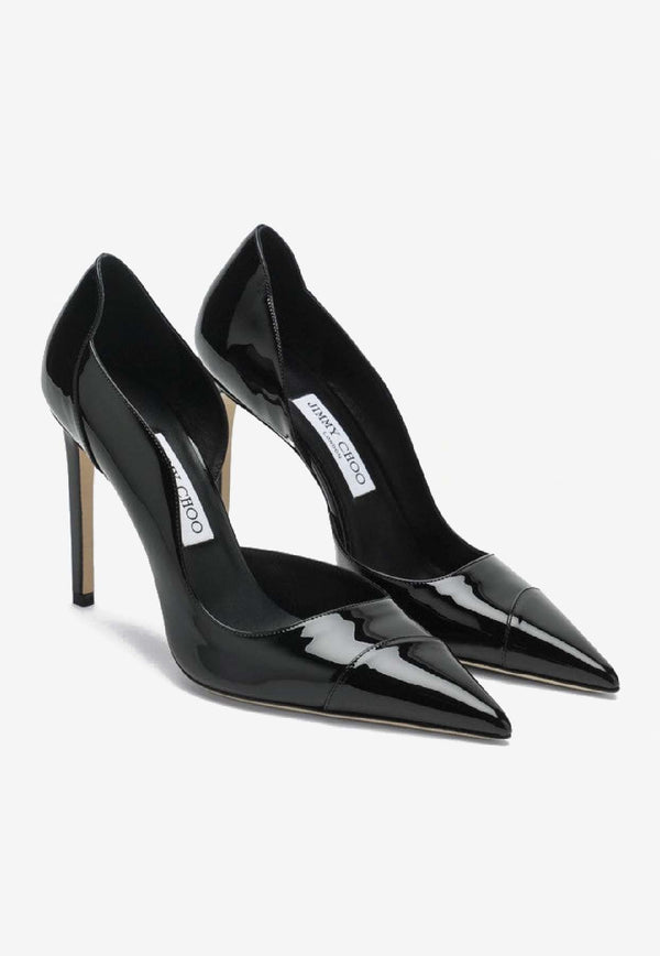 Jimmy Choo Brigitte 100 Patent Leather Pumps Black BRIGITTE100PAT/S_JIMCH-010003