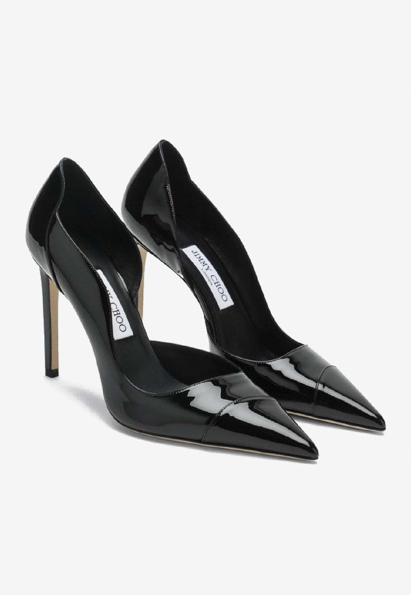 Jimmy Choo Brigitte 100 Patent Leather Pumps Black BRIGITTE100PAT/S_JIMCH-010003