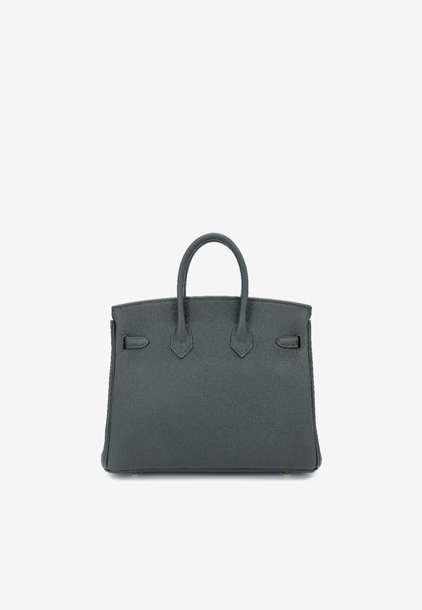 Birkin 25 in Vert Mangrove Togo Leather with Permabrass Hardware