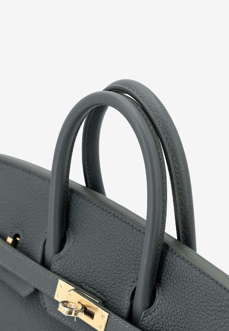 Birkin 25 in Vert Mangrove Togo Leather with Permabrass Hardware