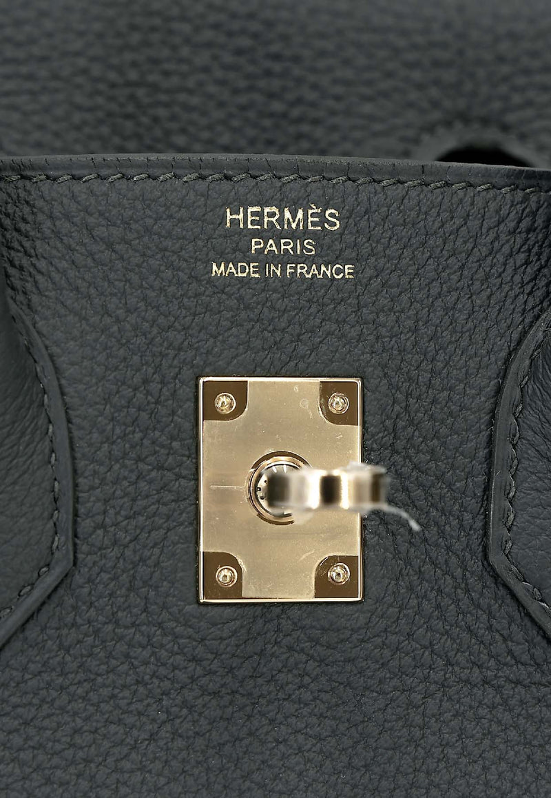 Birkin 25 in Vert Mangrove Togo Leather with Permabrass Hardware