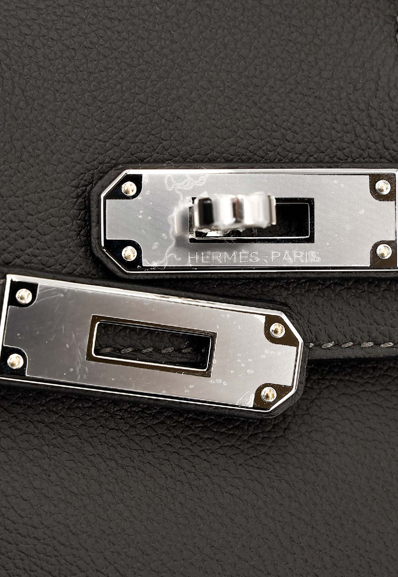 Birkin Shoulder Light 29 in Vert Bronze Evercolor with Palladium Hardware