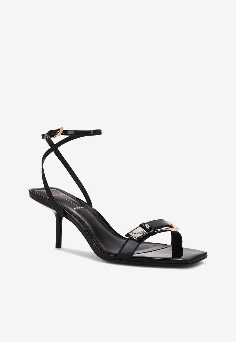 BLACK SUEDE STUDIO Brooks 65 Leather Sandals Black BROOKS65_BLACK
