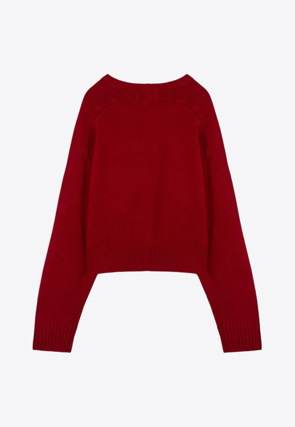 Loulou Studio Bruzzi Wool and Cashmere Sweater Red BRUZZIWO/P_LOULO-BU