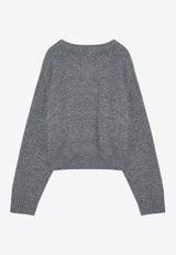 Loulou Studio Bruzzi Wool and Cashmere Sweater Gray BRUZZIWO/P_LOULO-GM